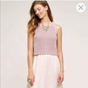 Anthropologie Layered Sandstone Maxi Dress